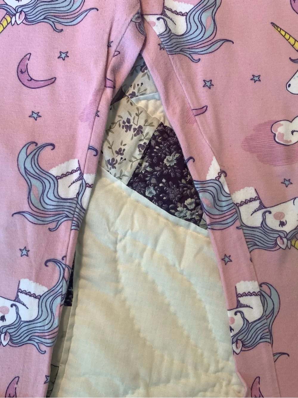 Girls Unicorn & Princess Print Snug Fit Longsleeve Pajama Set - Pink and Teal